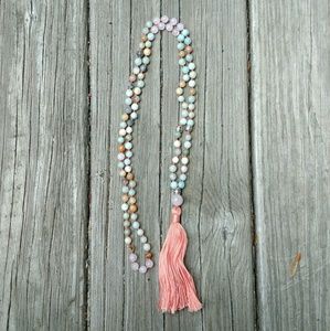 Handmade natural gemstone mala